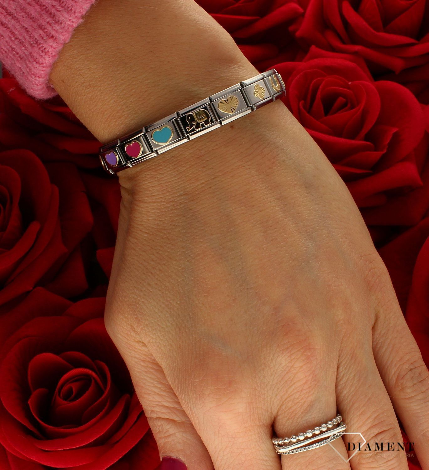 Nomination - Link 18K Różowe Serce 030283 21.jpg